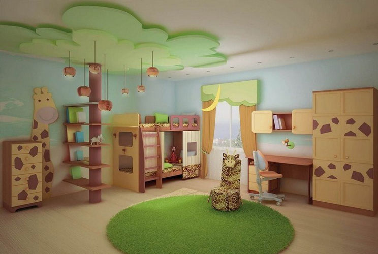 дизайн интерьера детской комнаты для мальчика фото
