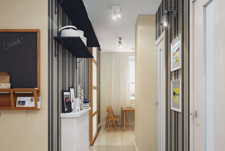 Дизайн узкого коридора в квартире фото реальные