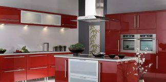 Кухня в красном цвете дизайн фото