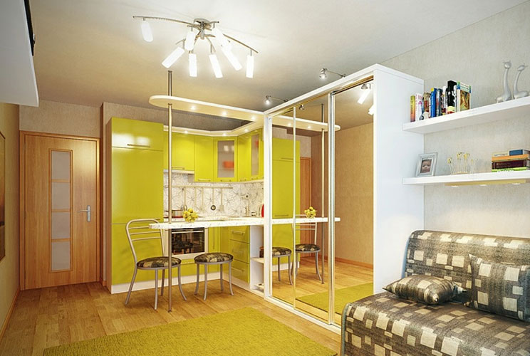 Идей дизайна интерьера квартиры студии   
