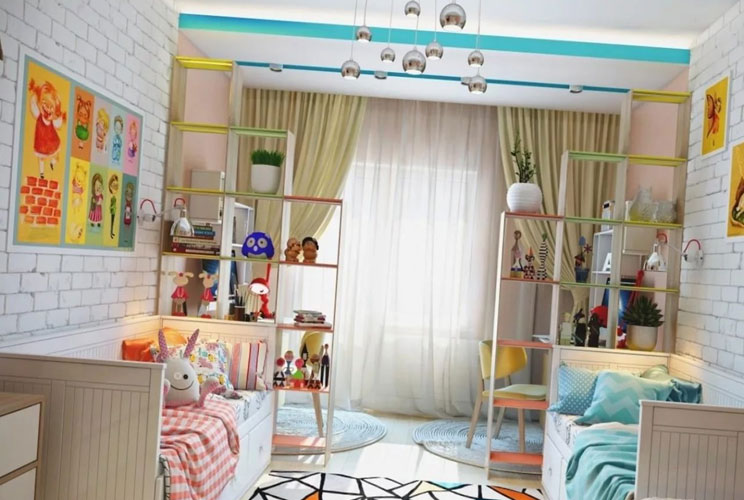 Идеи дизайна детской комнаты для двоих детей