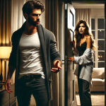 SULEVSKIJ, lost in thought. She is holding a positive pregnancy test, her expression conflicted—part (4)