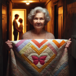 SULEVSKIJ, lost in thought. She is holding a positive pregnancy test, her expression conflicted—part (5)